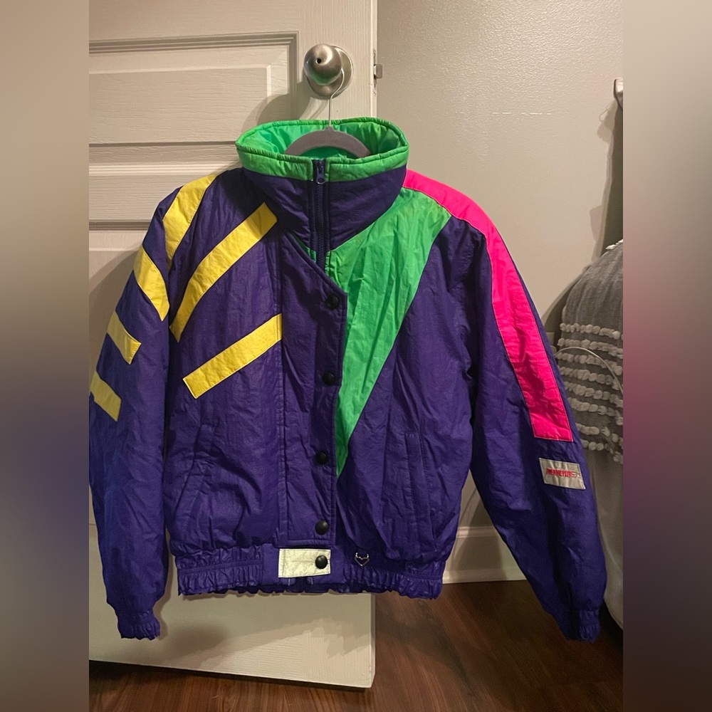 Obermeyer Purple, Green, and Pink Ski Jacket